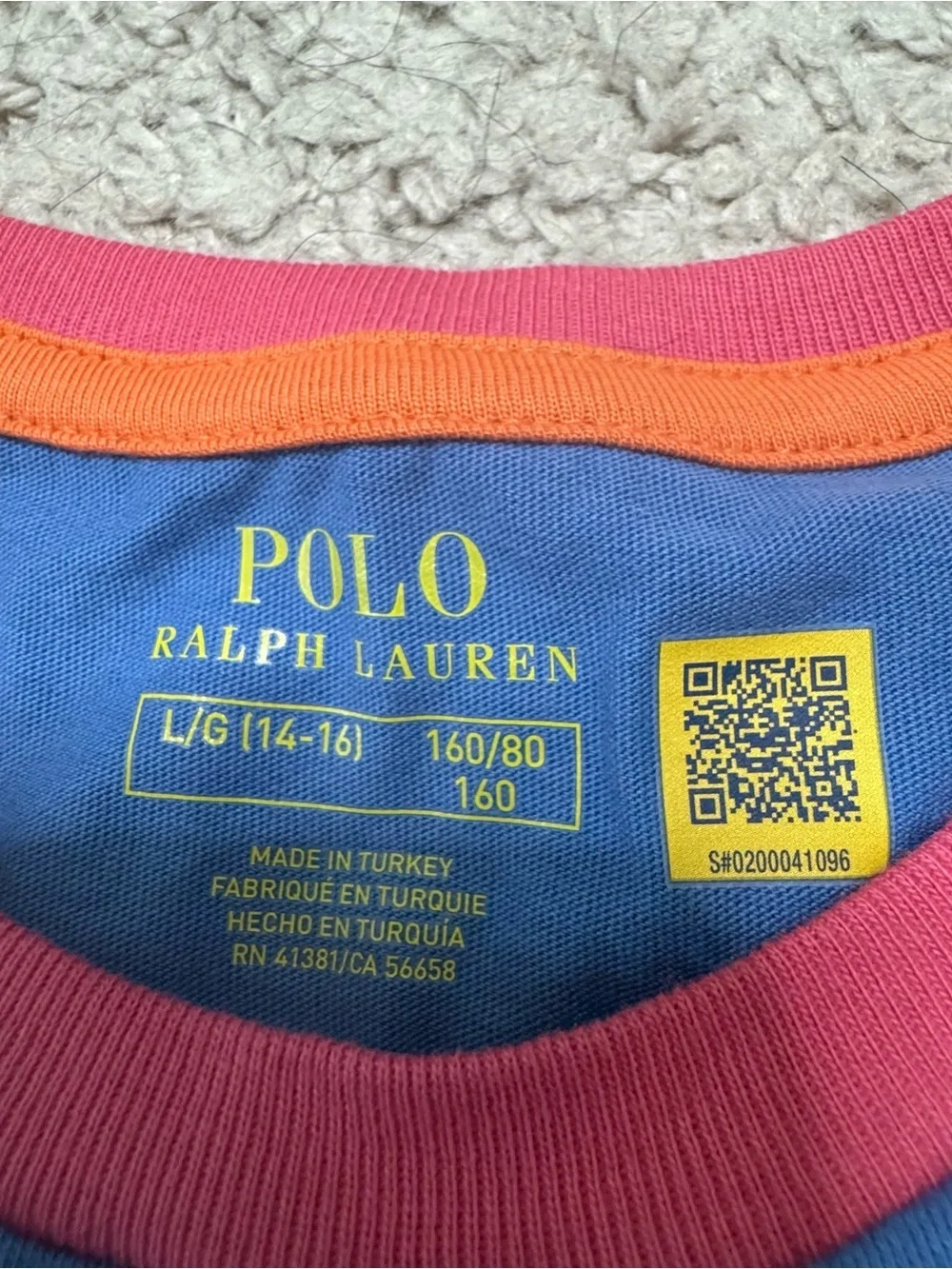Polo by Ralph Lauren Multicolor Bear Graphic Short Sleeve Tee Kids L | Women S